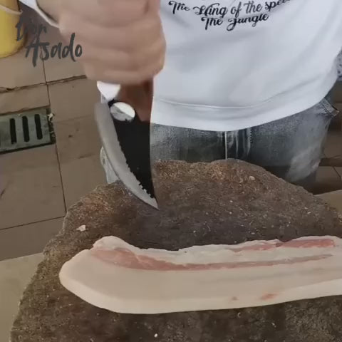 Cuchillo Forjado a Mano para Asado y Deshuesar